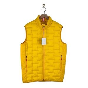 SWIMS Lofoten Seamless Down Vest Goldenrod Yellow Sz L NWT